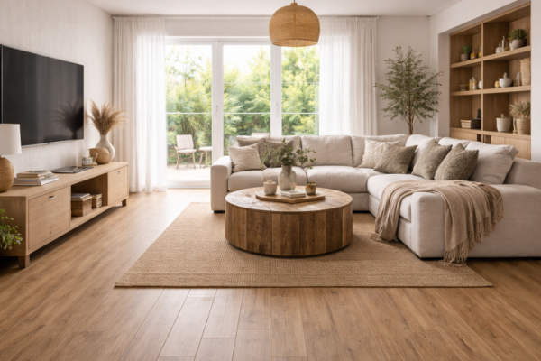 drevodekor v obývačke